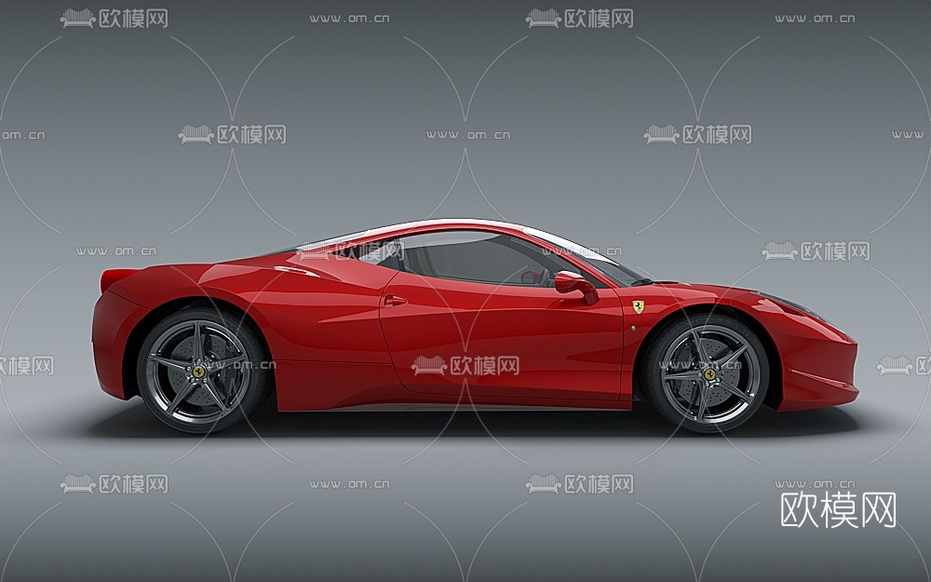 现代法拉利458跑车3d模型下载(渲染图3)