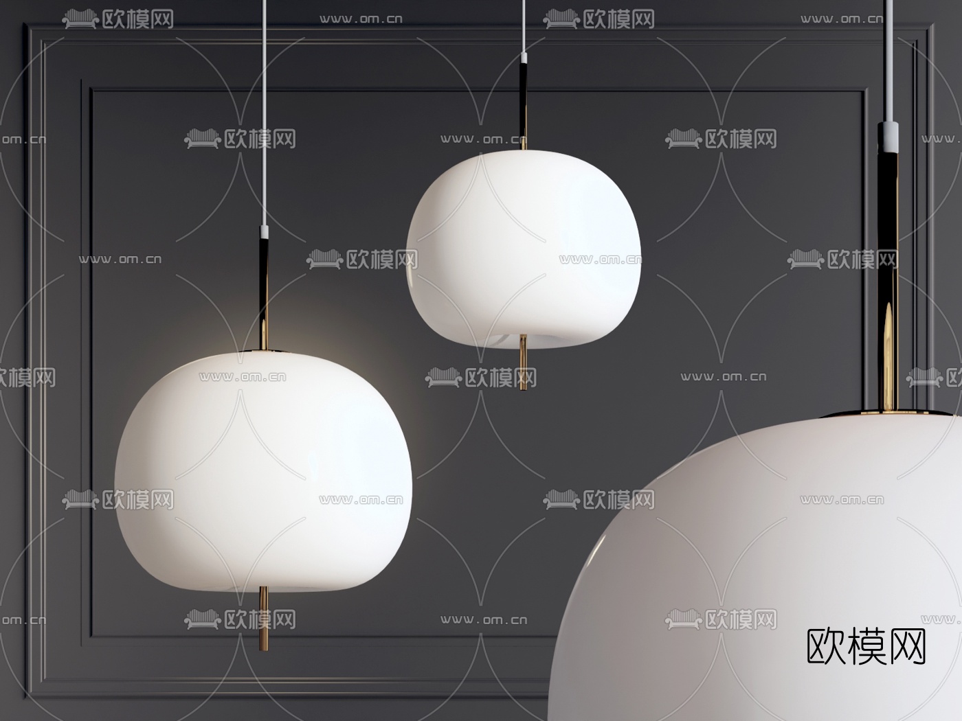 现代简约吊灯su模型下载（渲染图1）