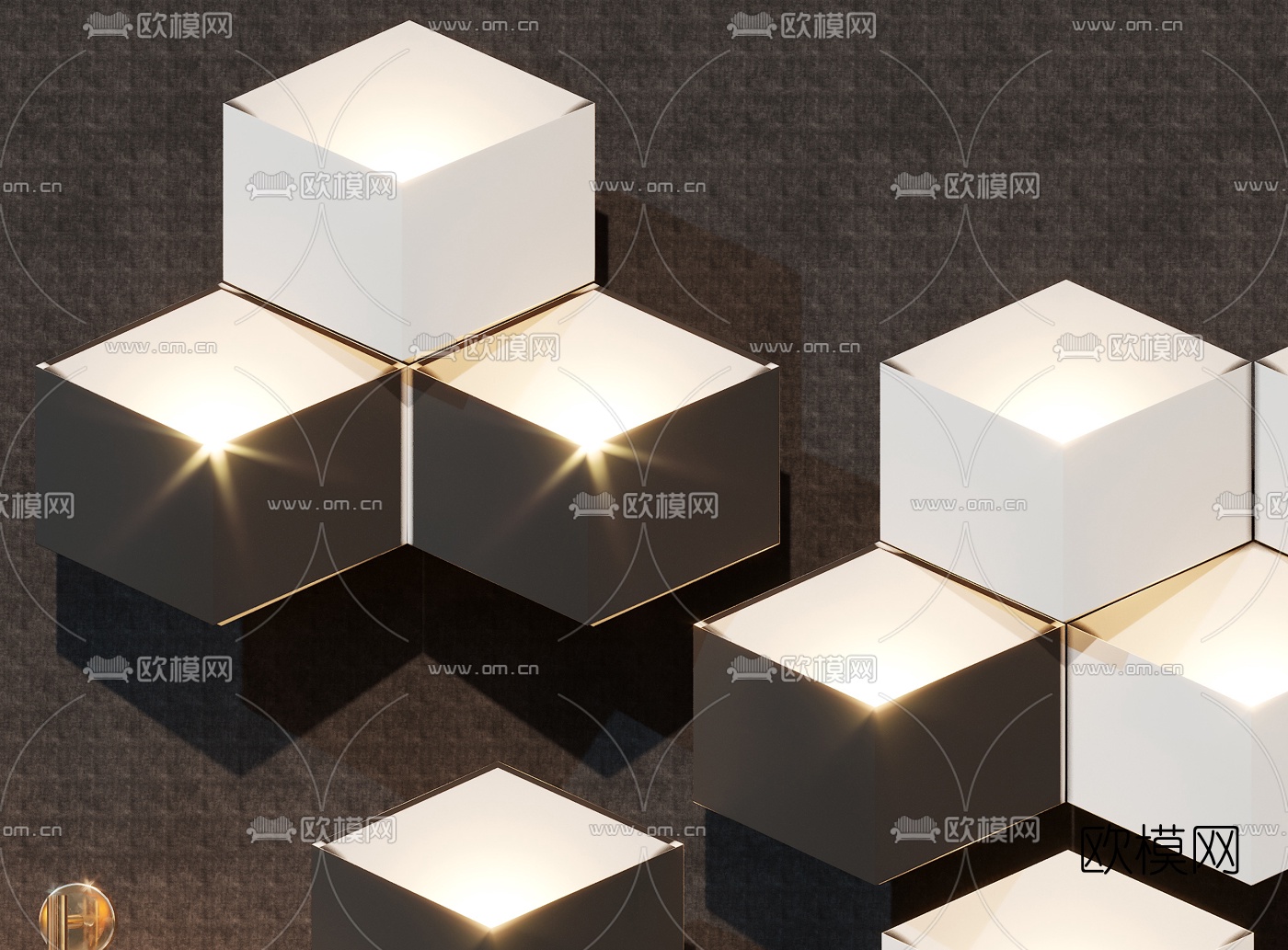 现代金属创意吊灯3d模型