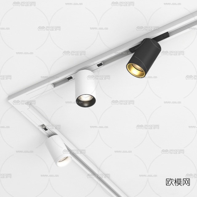 现代射灯3d模型