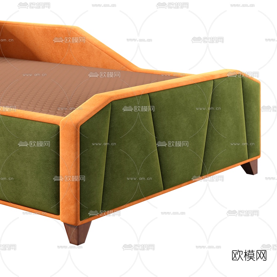 现代布艺儿童床3d模型下载（渲染图3）