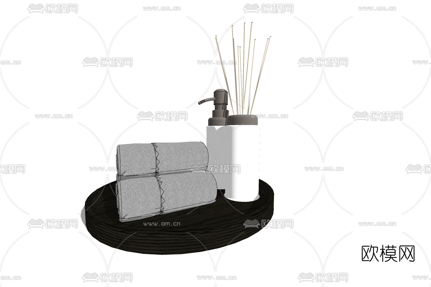 现代沐浴露香薰免费su模型下载