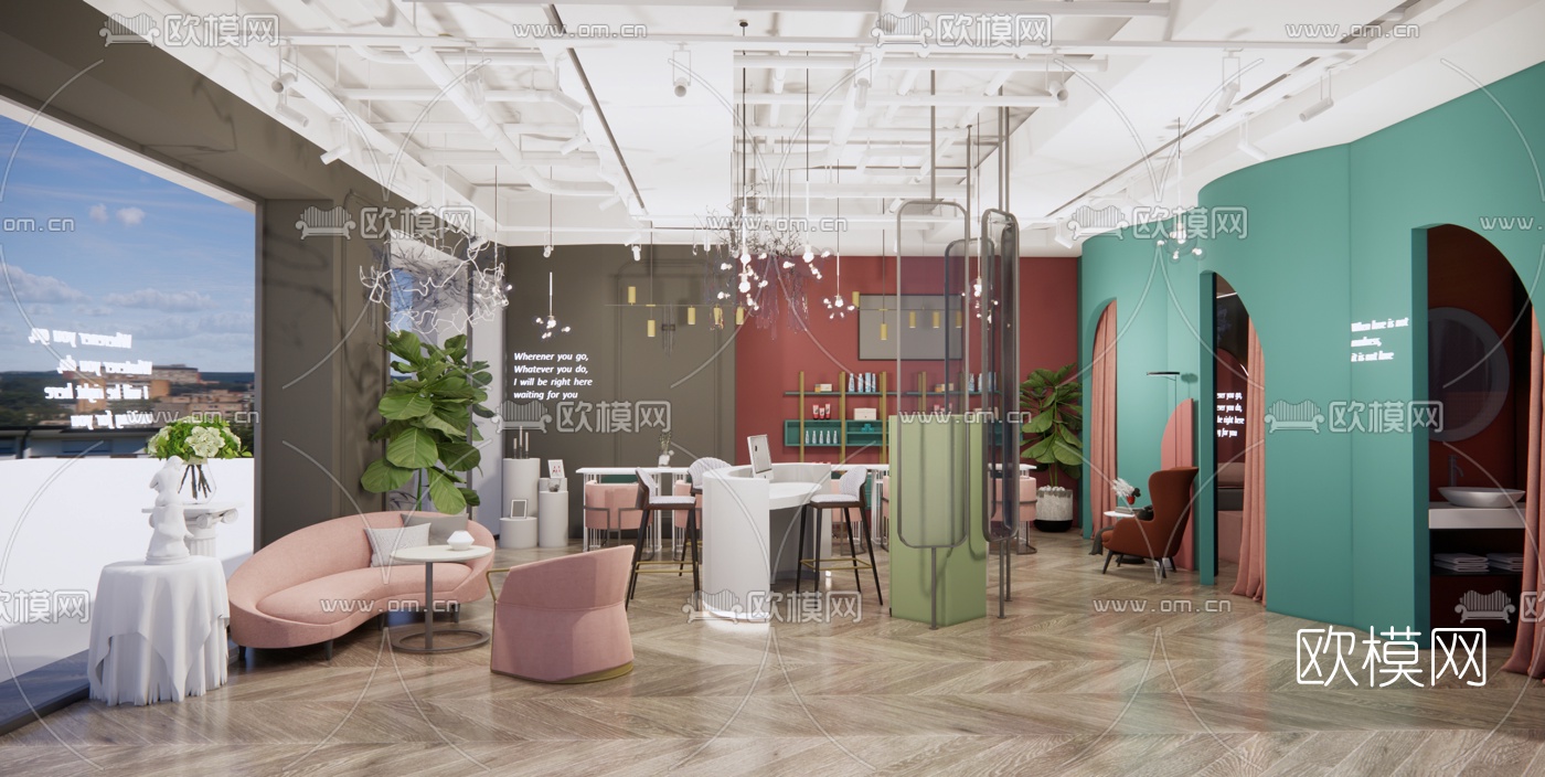 现代SPA养生会所su模型下载（渲染图2）