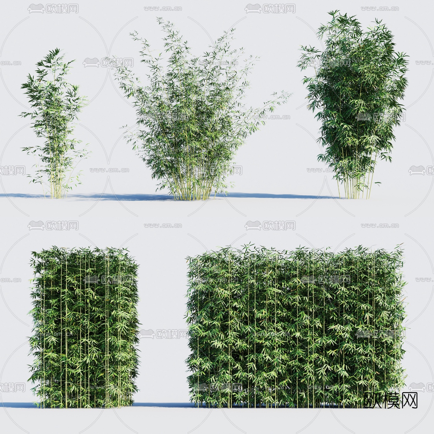 现代竹子3d模型下载