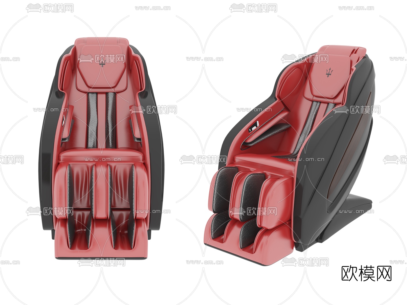 现代皮革按摩椅3d模型