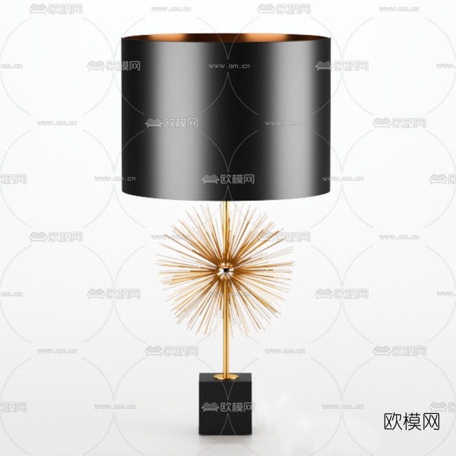现代金属台灯免费3d模型下载