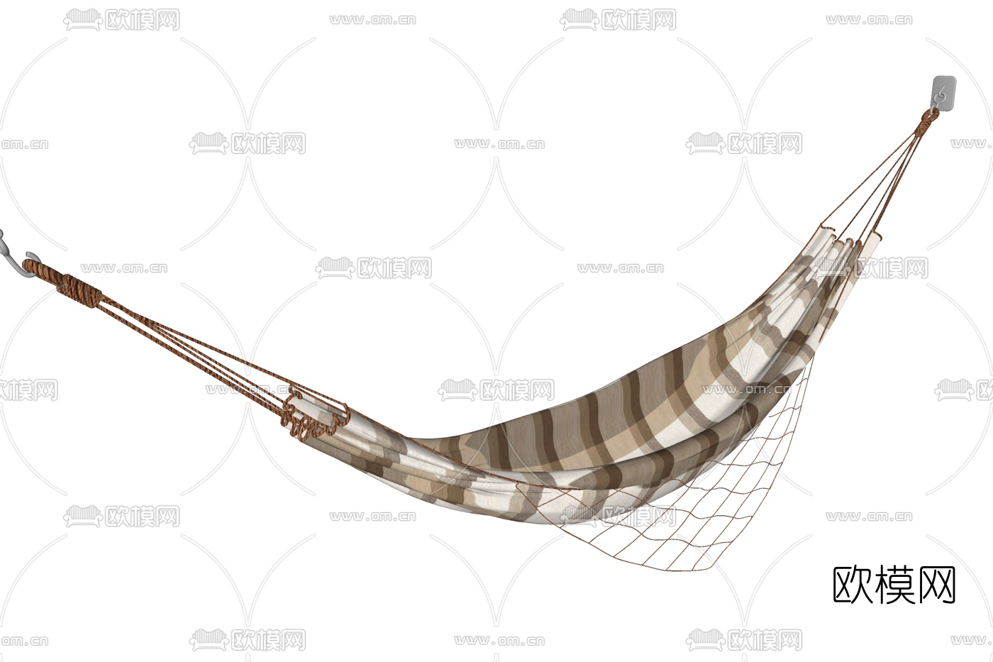 现代布艺吊床su模型下载