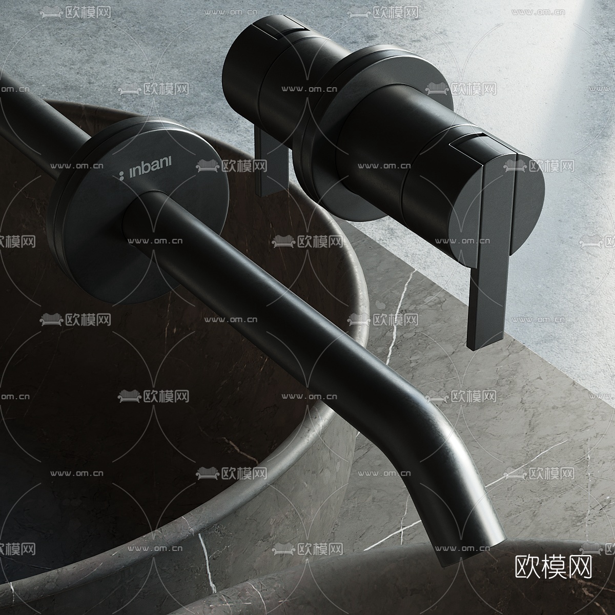 现代台盆洗手台3d模型下载（渲染图4）