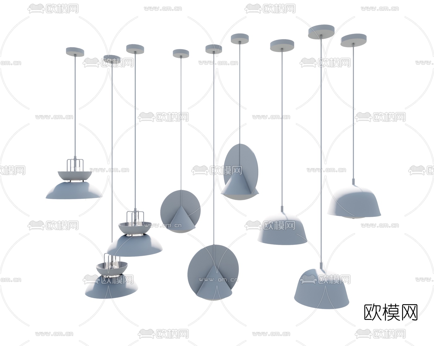 北欧时尚吊灯su模型下载（渲染图2）