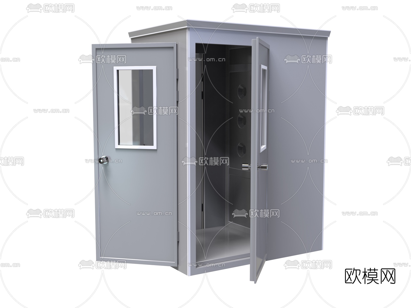 现代式机电设备su模型下载（渲染图4）