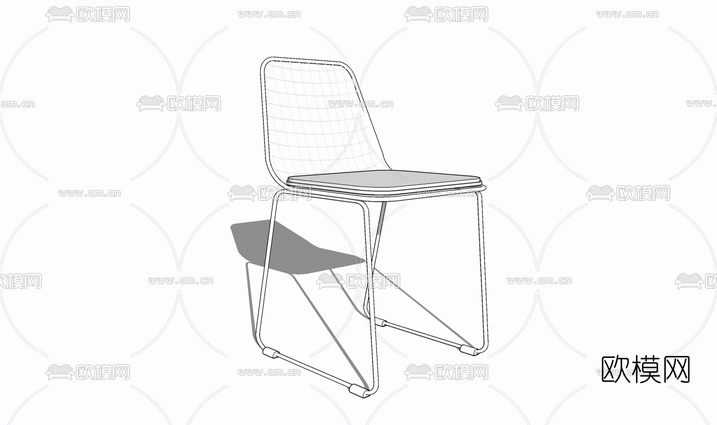 现代单椅免费su模型下载