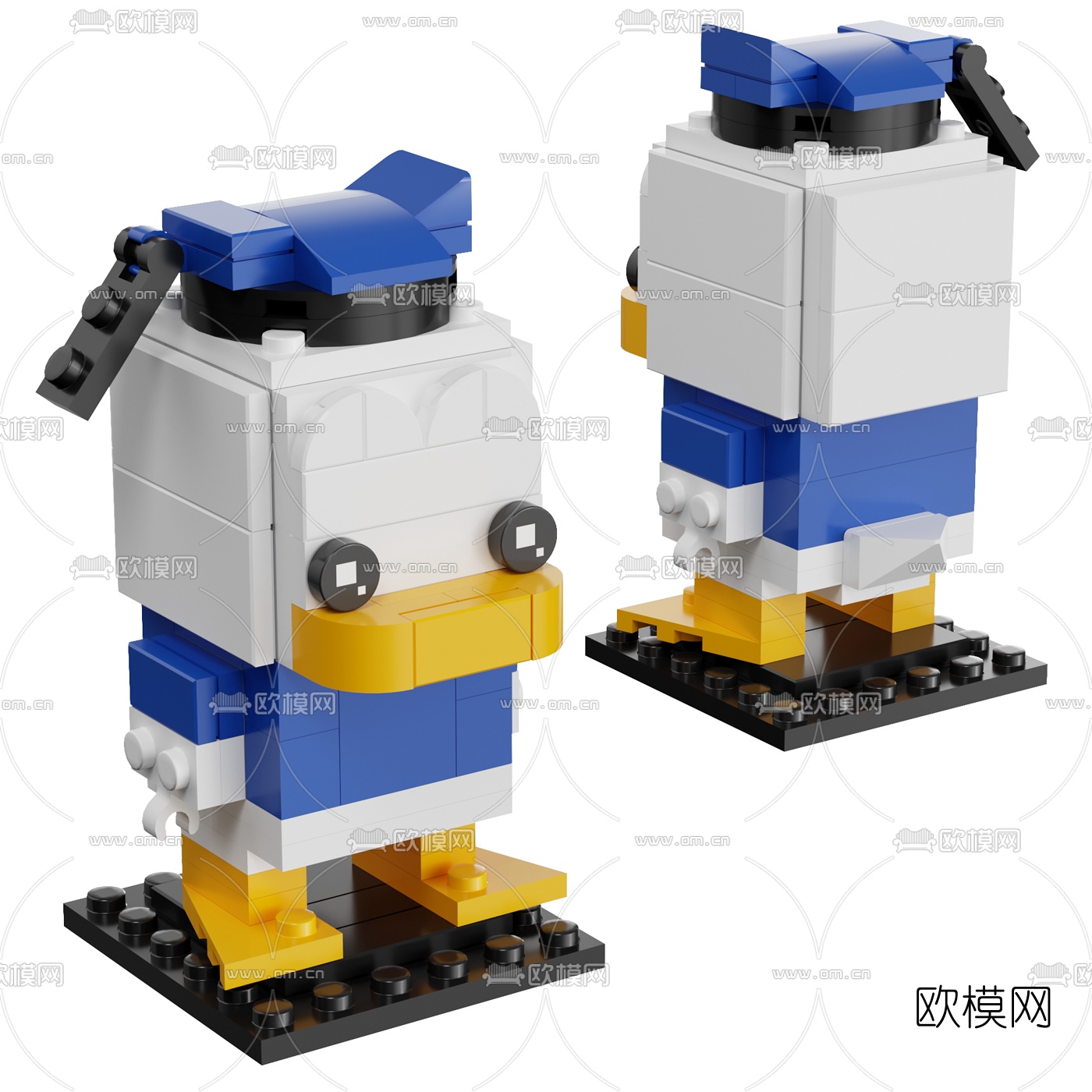 现代唐老鸭玩具3d模型
