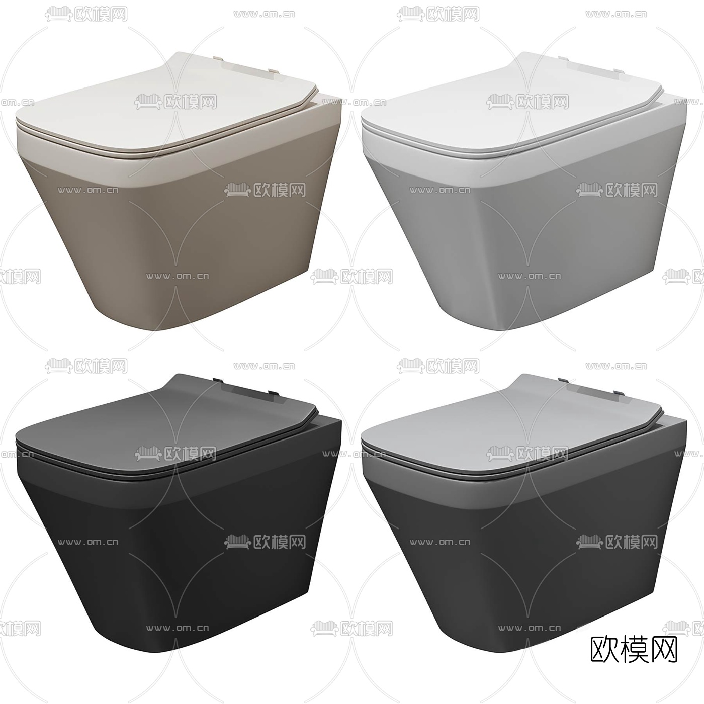 现代马桶座便器3d模型