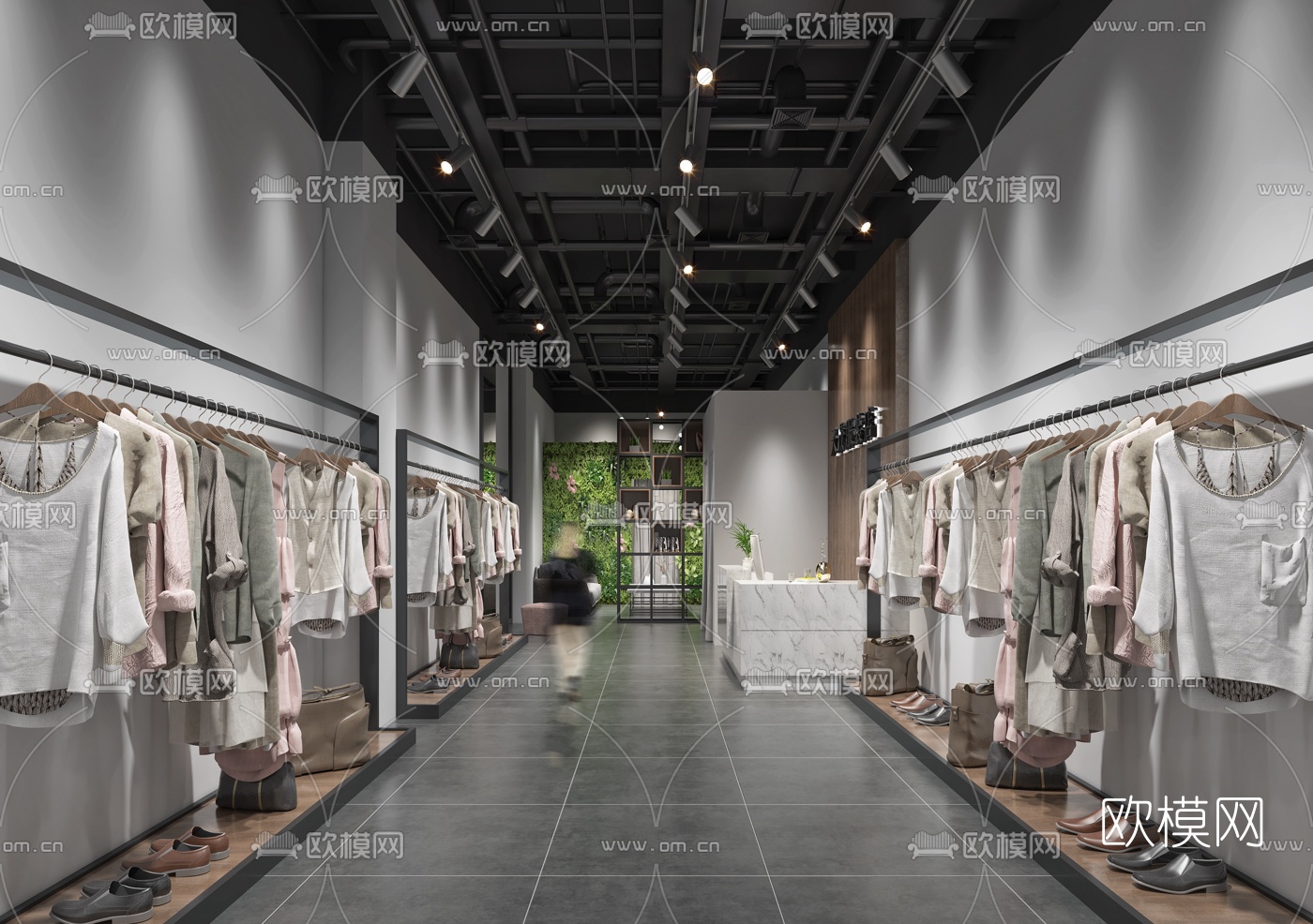 现代服装店3d模型