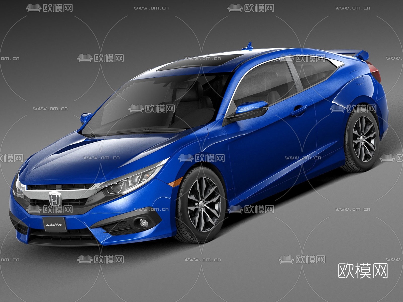 现代本田思域Coupe汽车3D模型