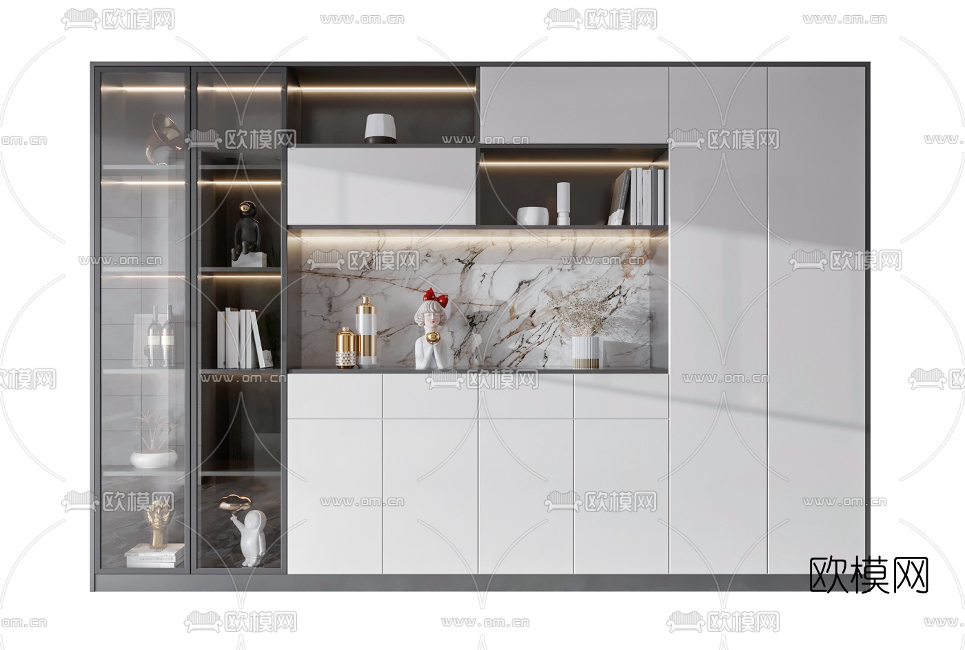 现代酒柜装饰柜3d模型