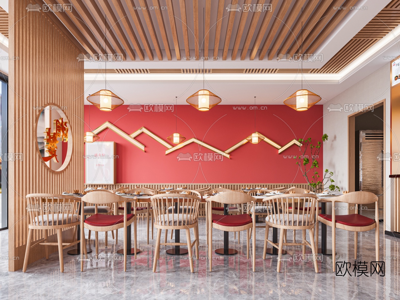 新中式快餐店3d模型