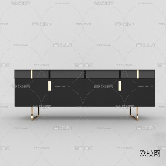 现代简约电视柜免费3d模型