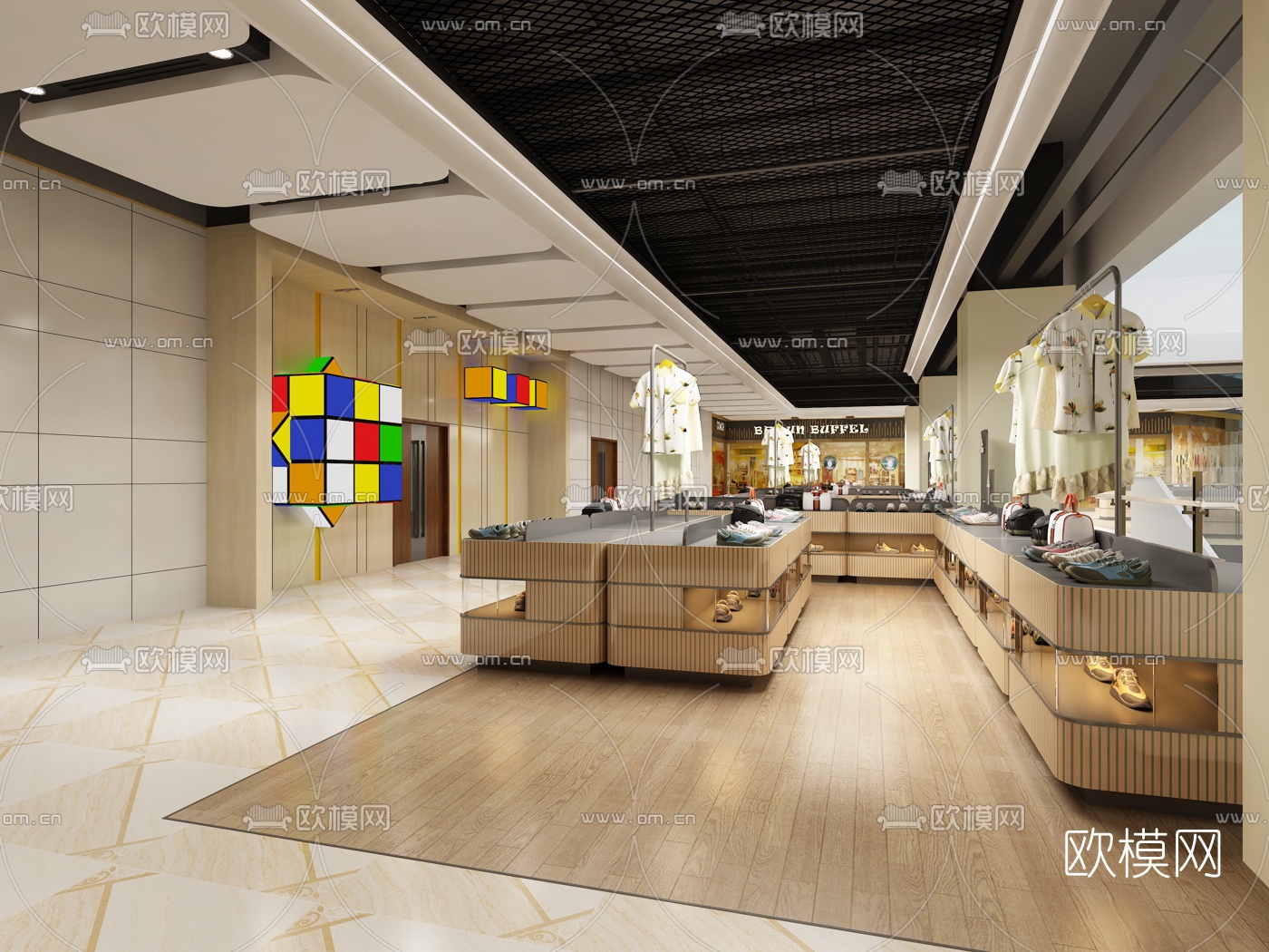 现代商场3d模型下载