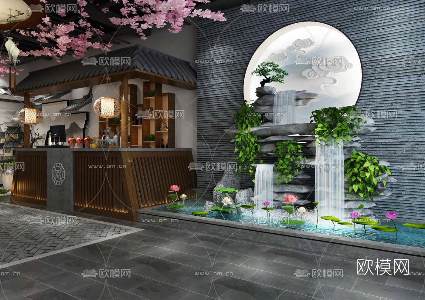 新中式中餐厅3d模型