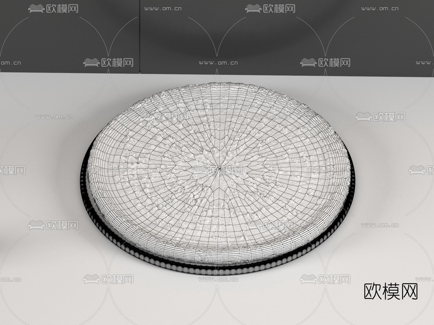 现代披萨食品3d模型