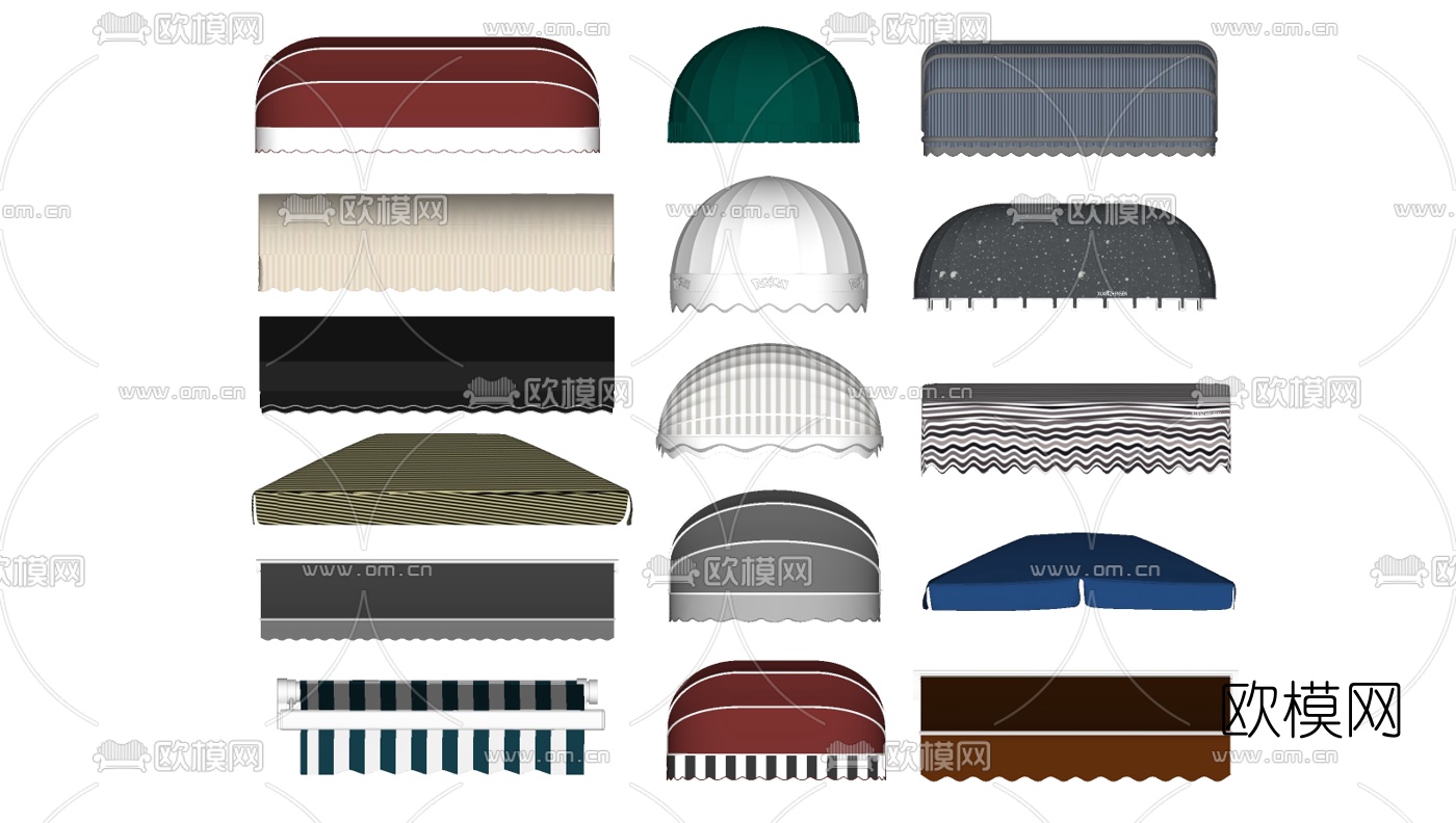 现代遮雨棚su模型下载（渲染图2）