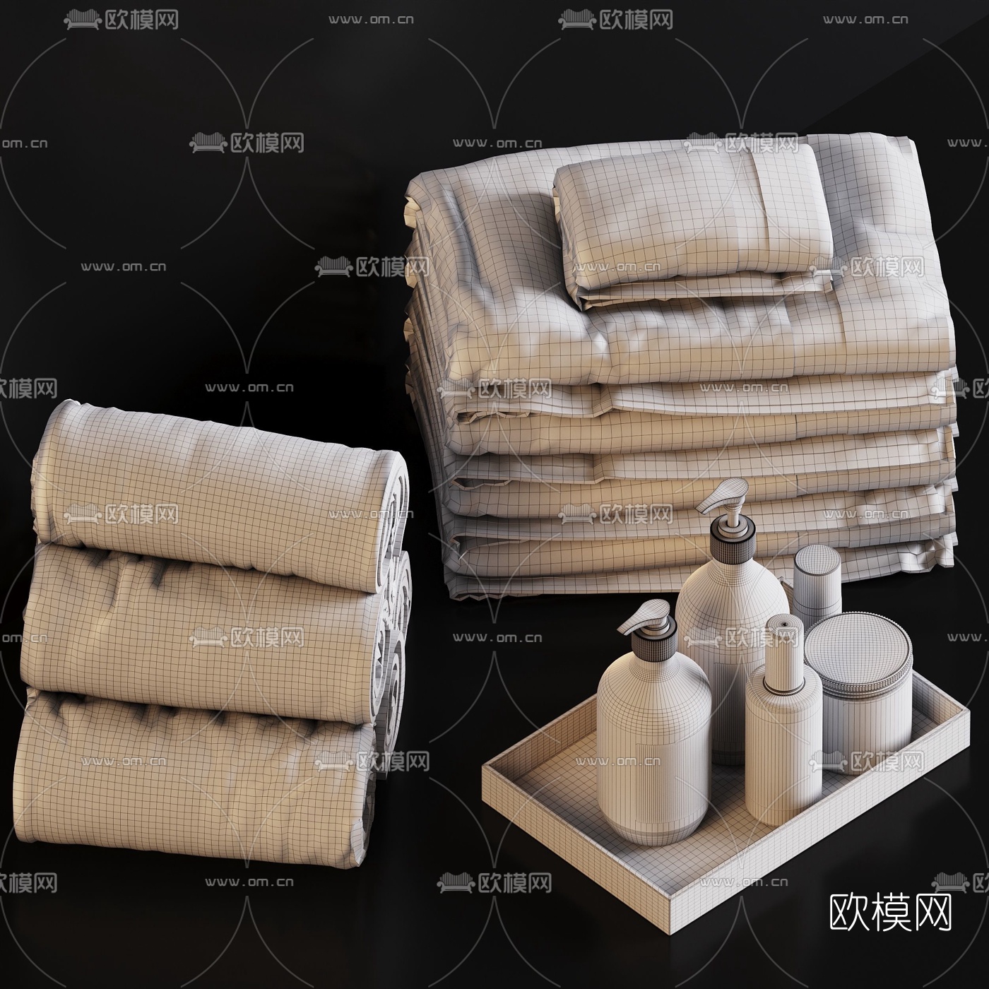 现代毛巾洗涤用品3d模型