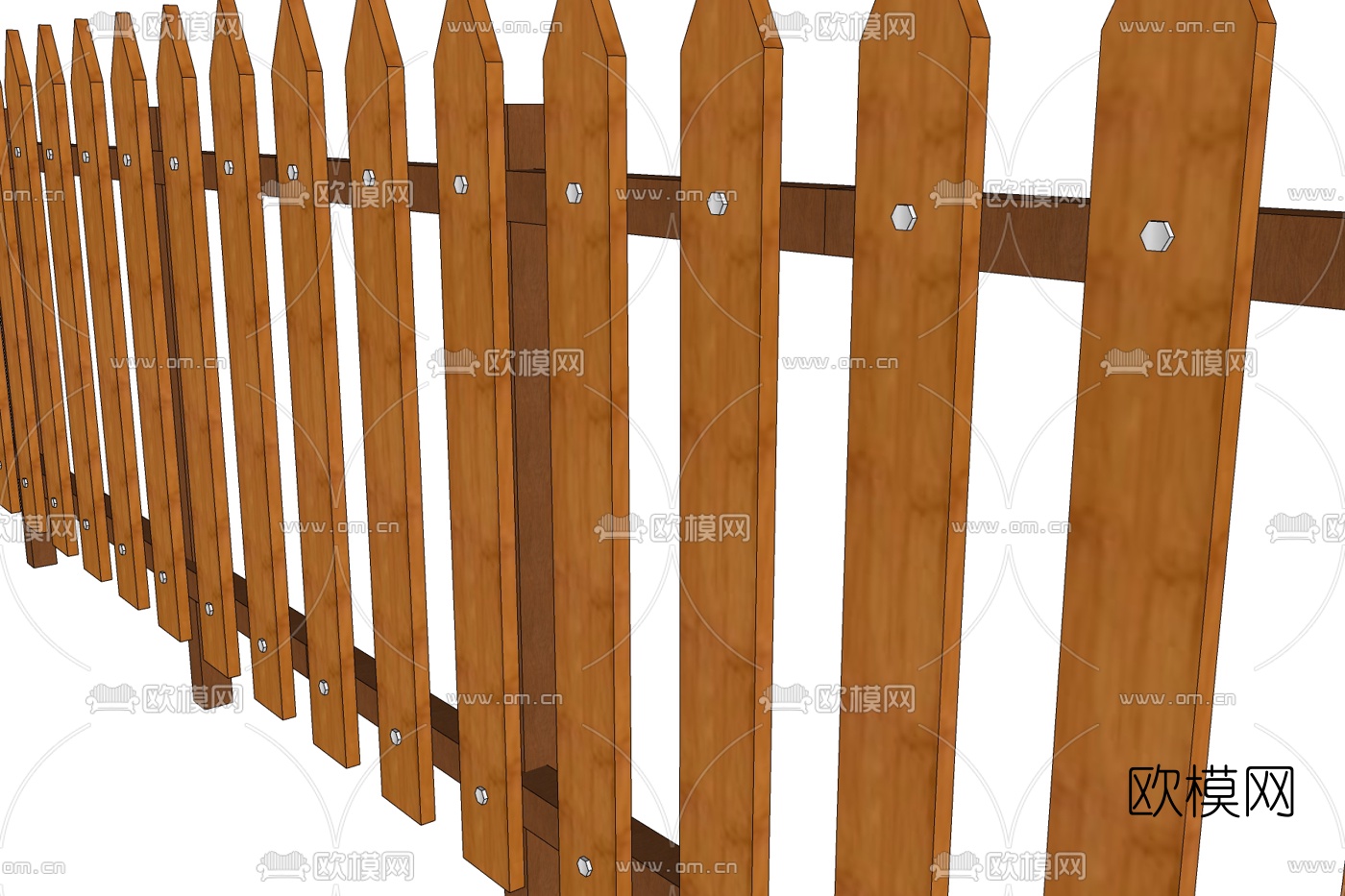 现代实木护栏免费su模型下载
