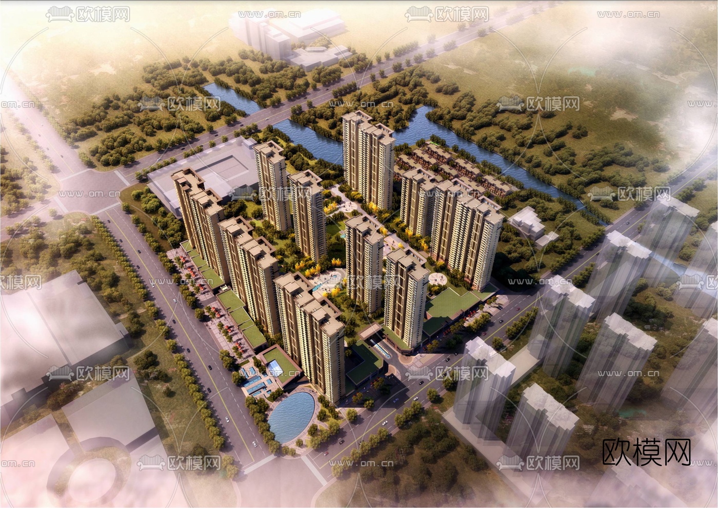 现代售楼处su模型下载（渲染图3）