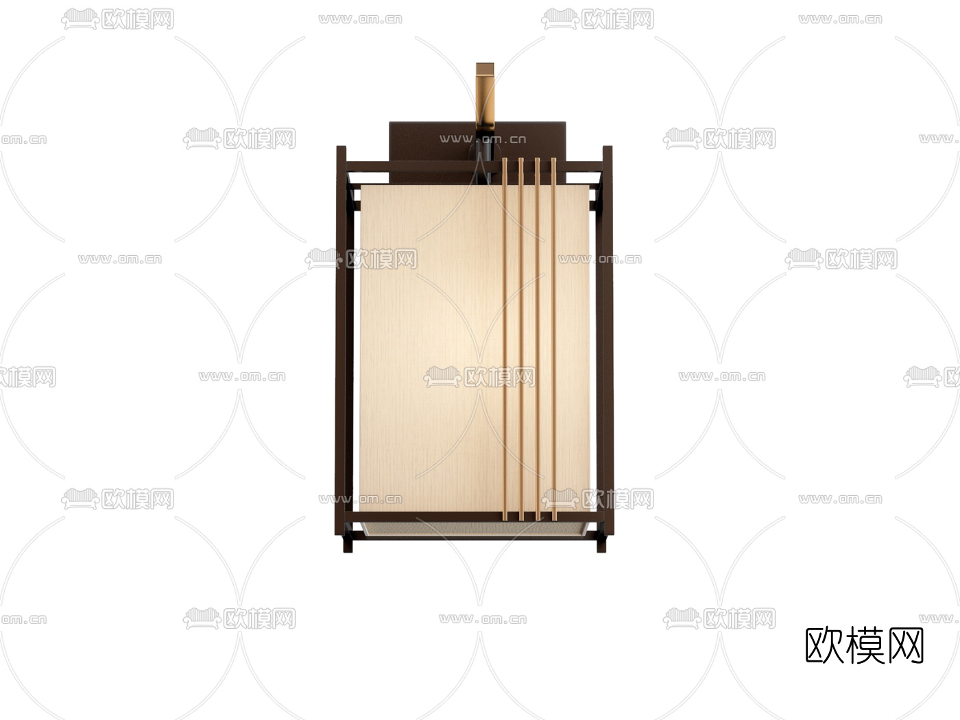 新中式壁灯台灯3d模型