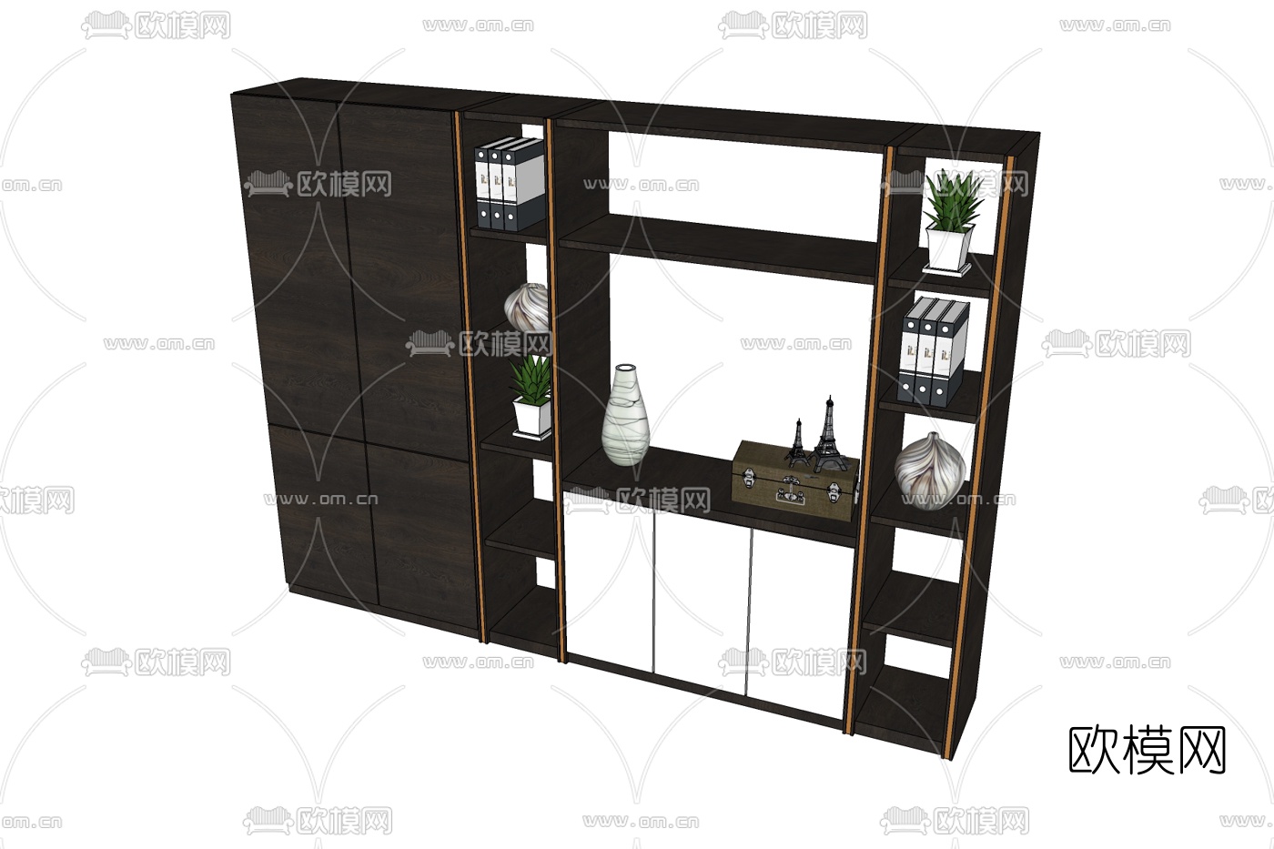 现代装饰柜免费su模型