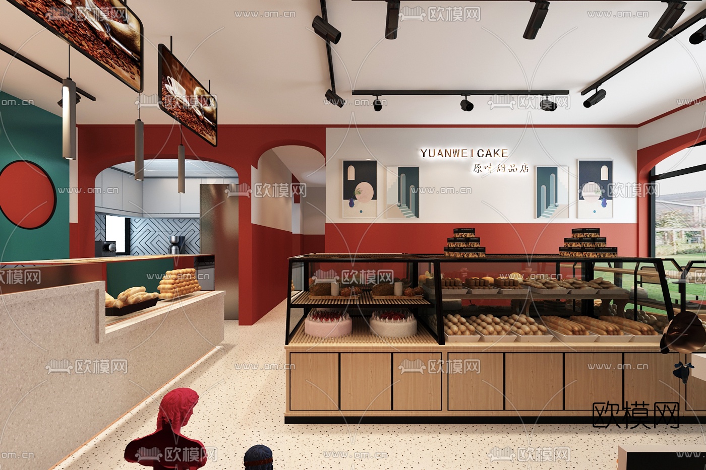 现代面包房免费3d模型下载（渲染图3）