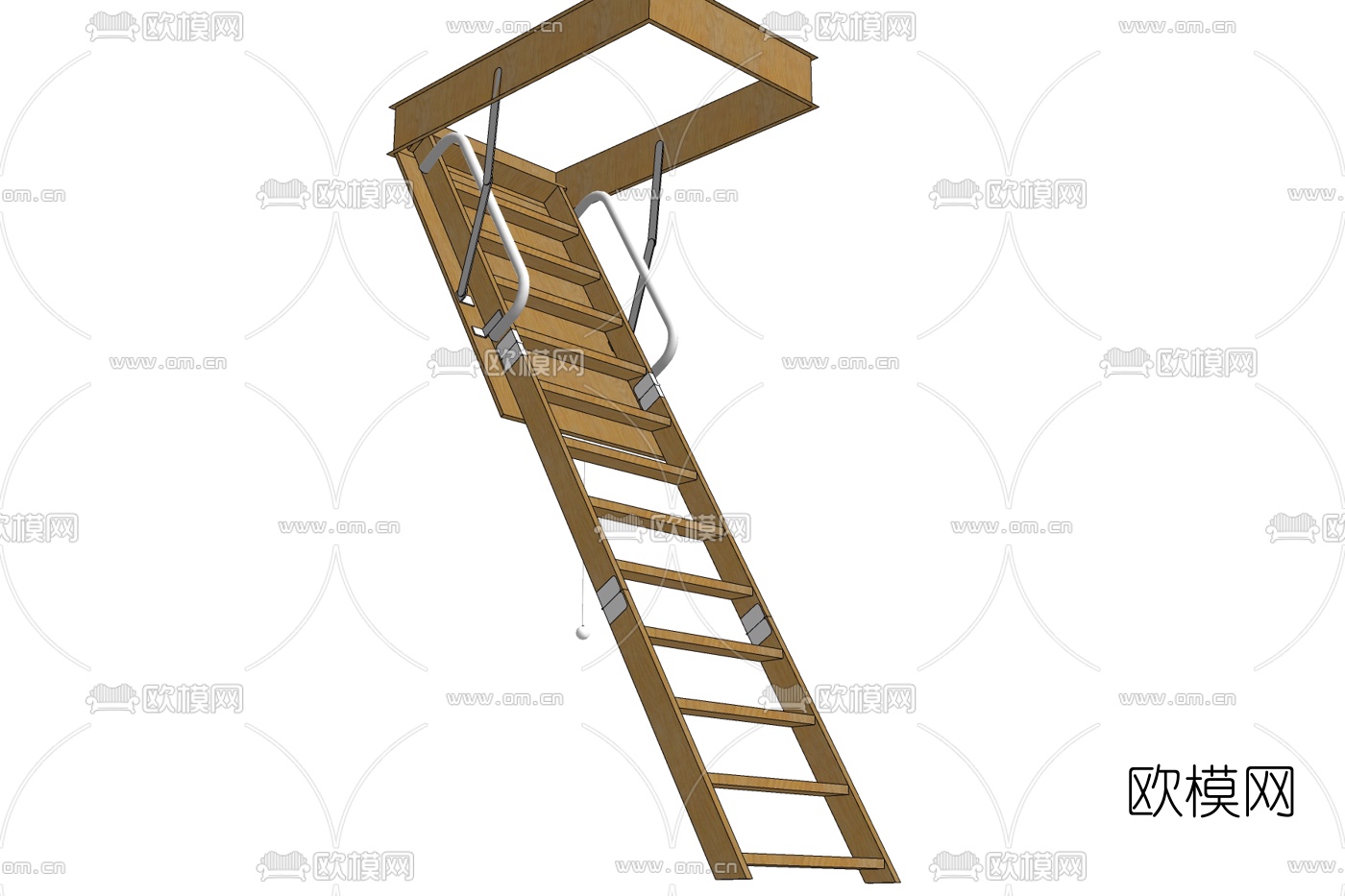 现代楼梯免费su模型下载