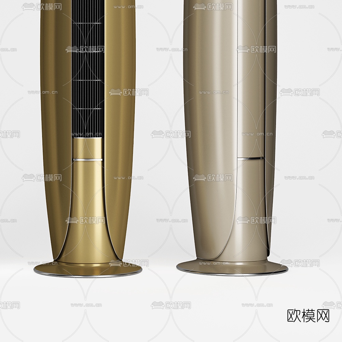 现代落地变频空调3d模型
