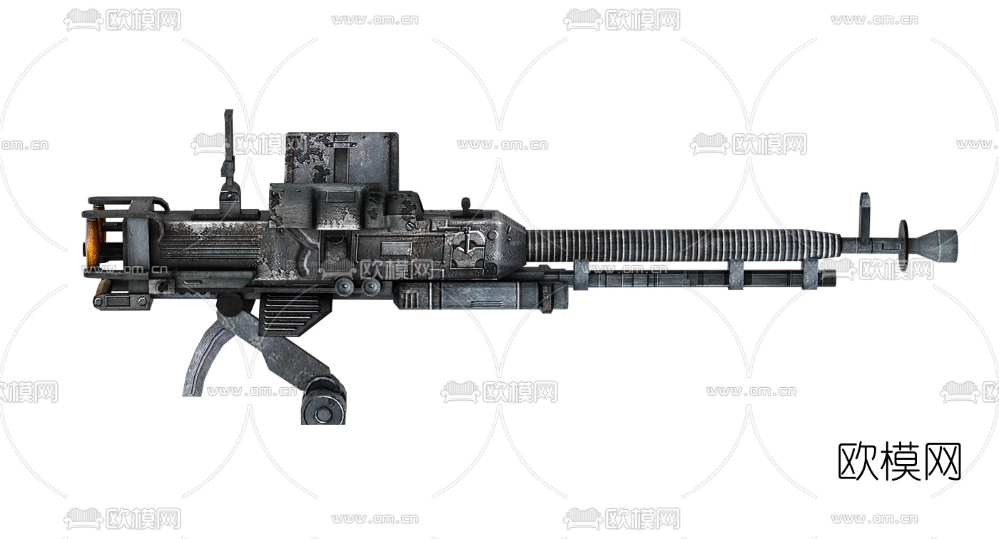 现代重机枪热兵器3d模型