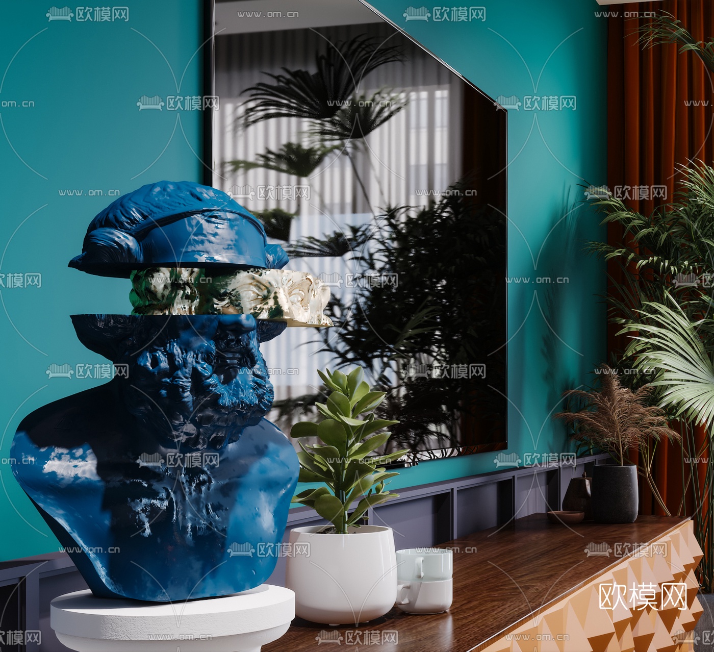 后现代客厅3d模型