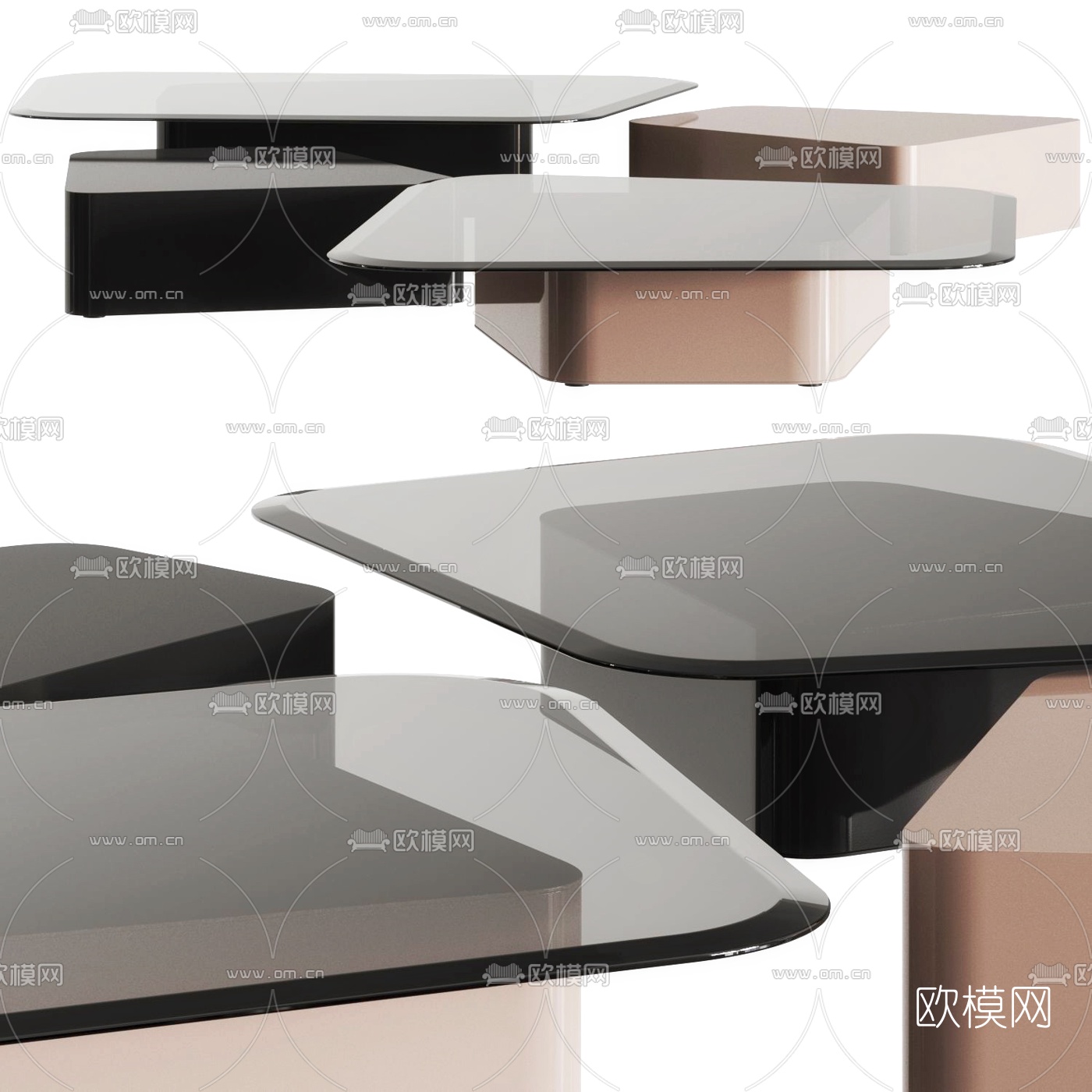 Molteni&C 现代茶几3d模型下载（渲染图1）