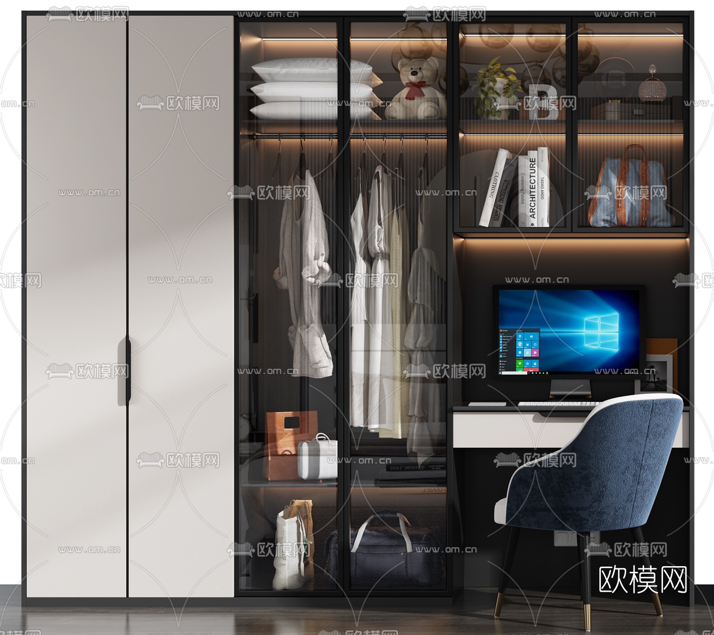 现代衣柜3d模型