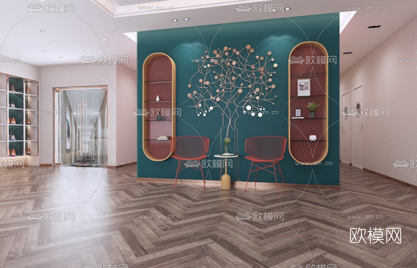 现代轻奢美容院3d模型