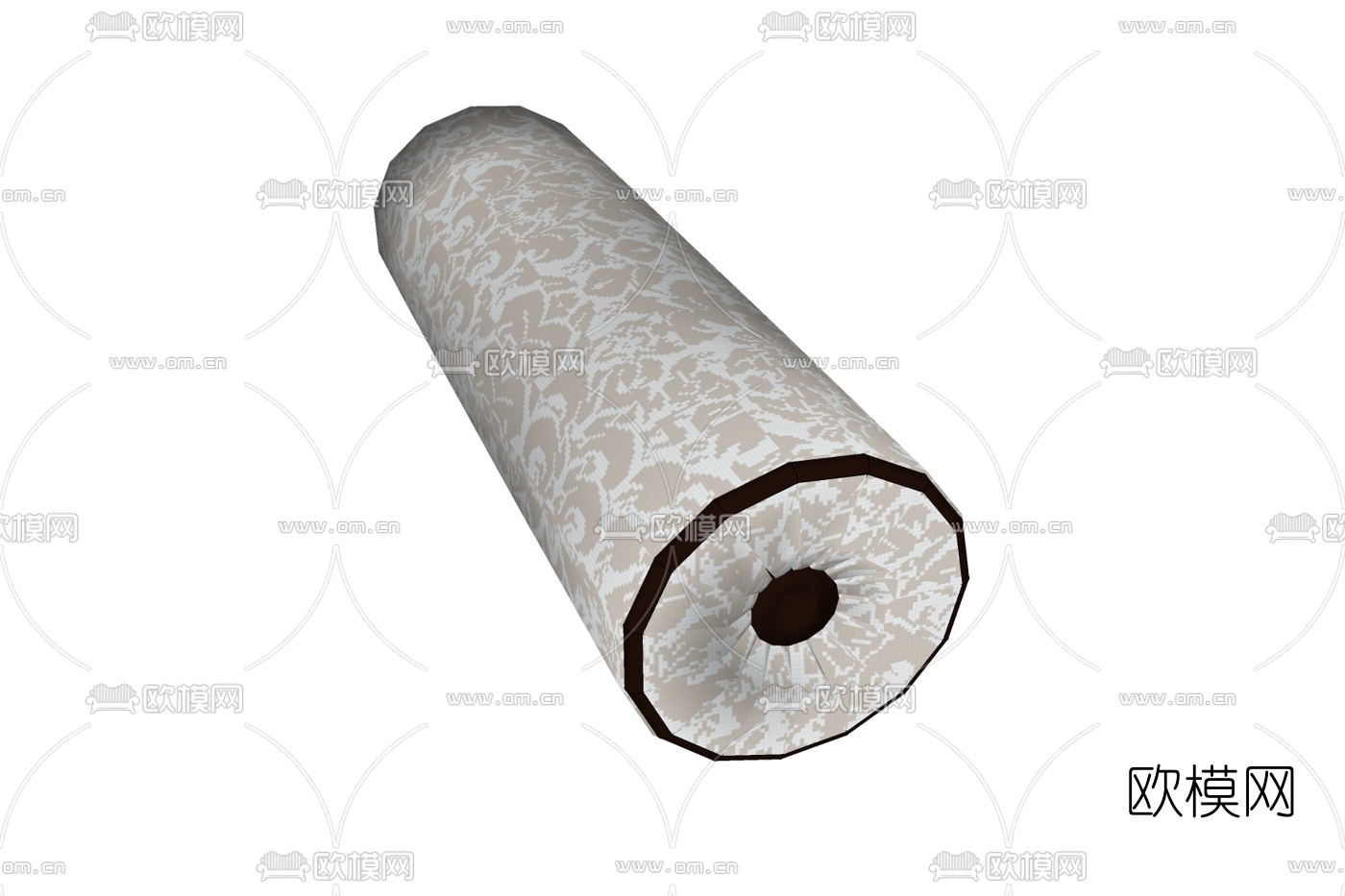 中式圆柱护颈枕头免费su模型下载