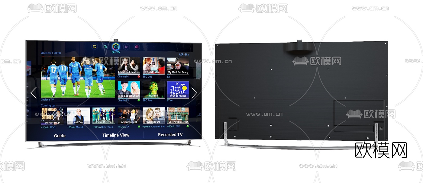 现代电视机3d模型下载