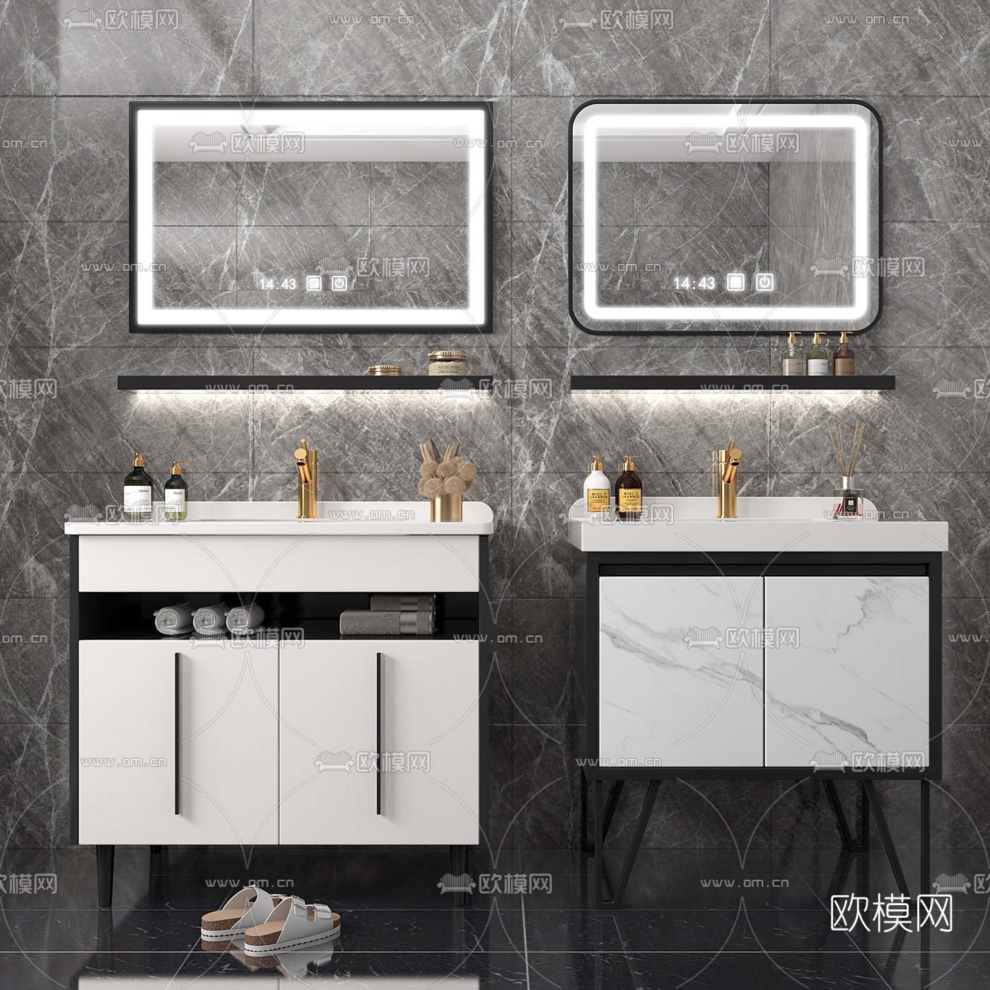 现代时尚浴室柜3d模型下载