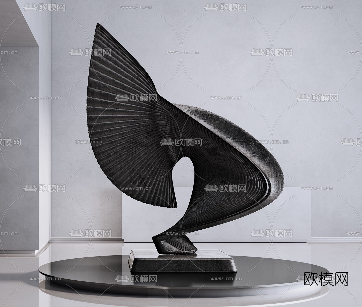 现代抽象雕塑摆件3d模型下载