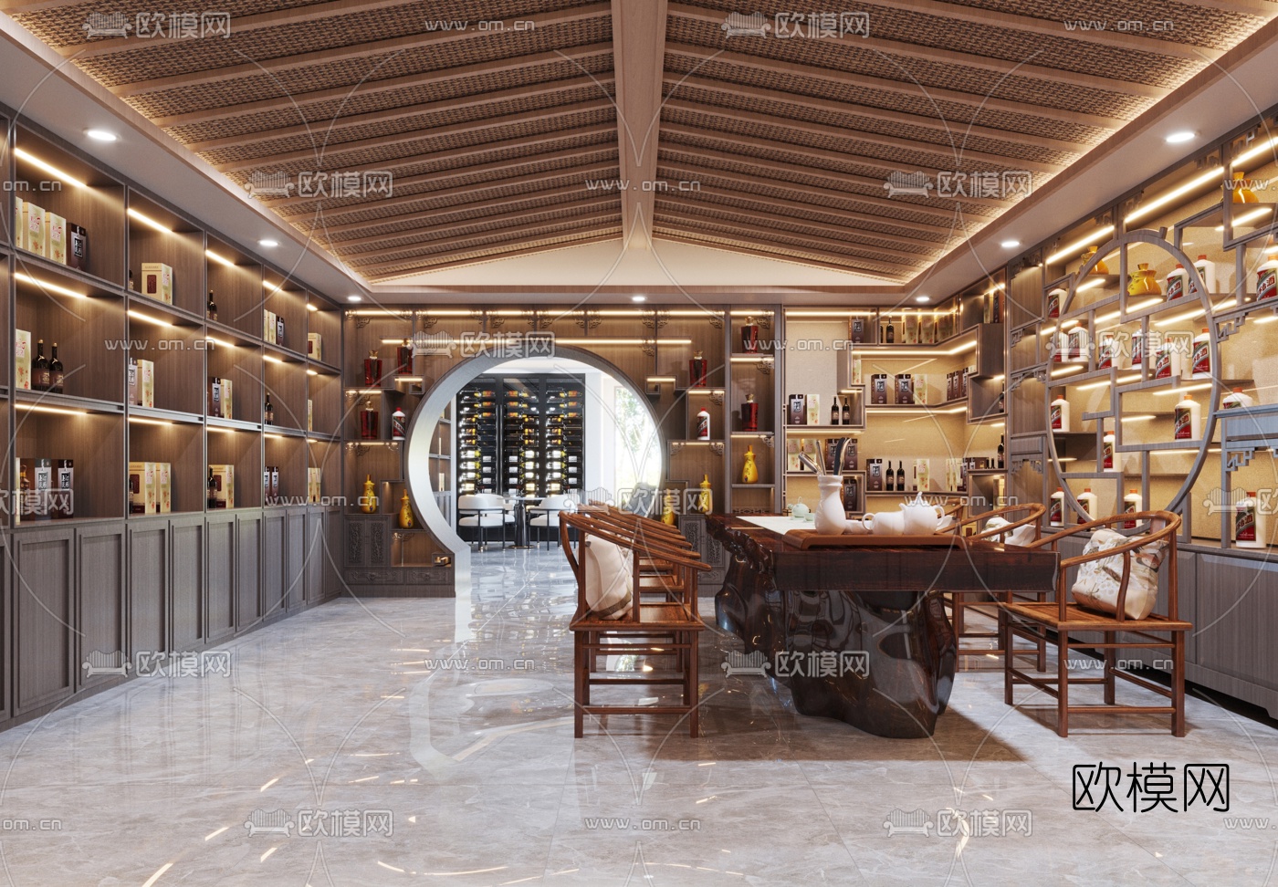 现代烟酒店3d模型下载（渲染图6）