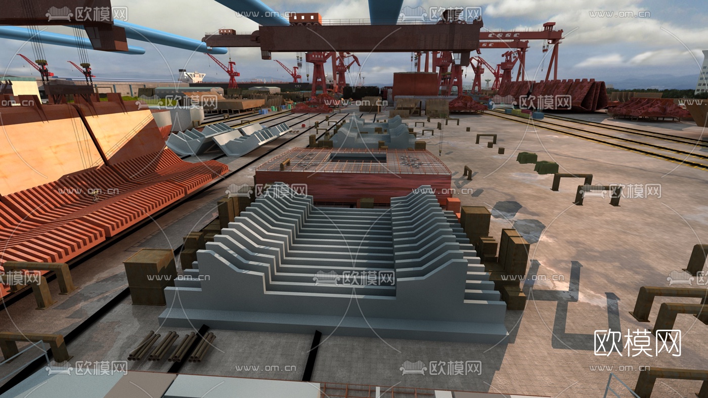 现代建筑外观3d模型下载（渲染图1）