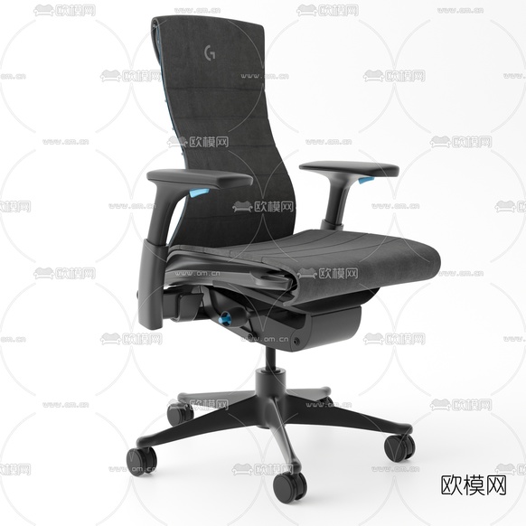 现代办公椅3d模型下载(渲染图1)