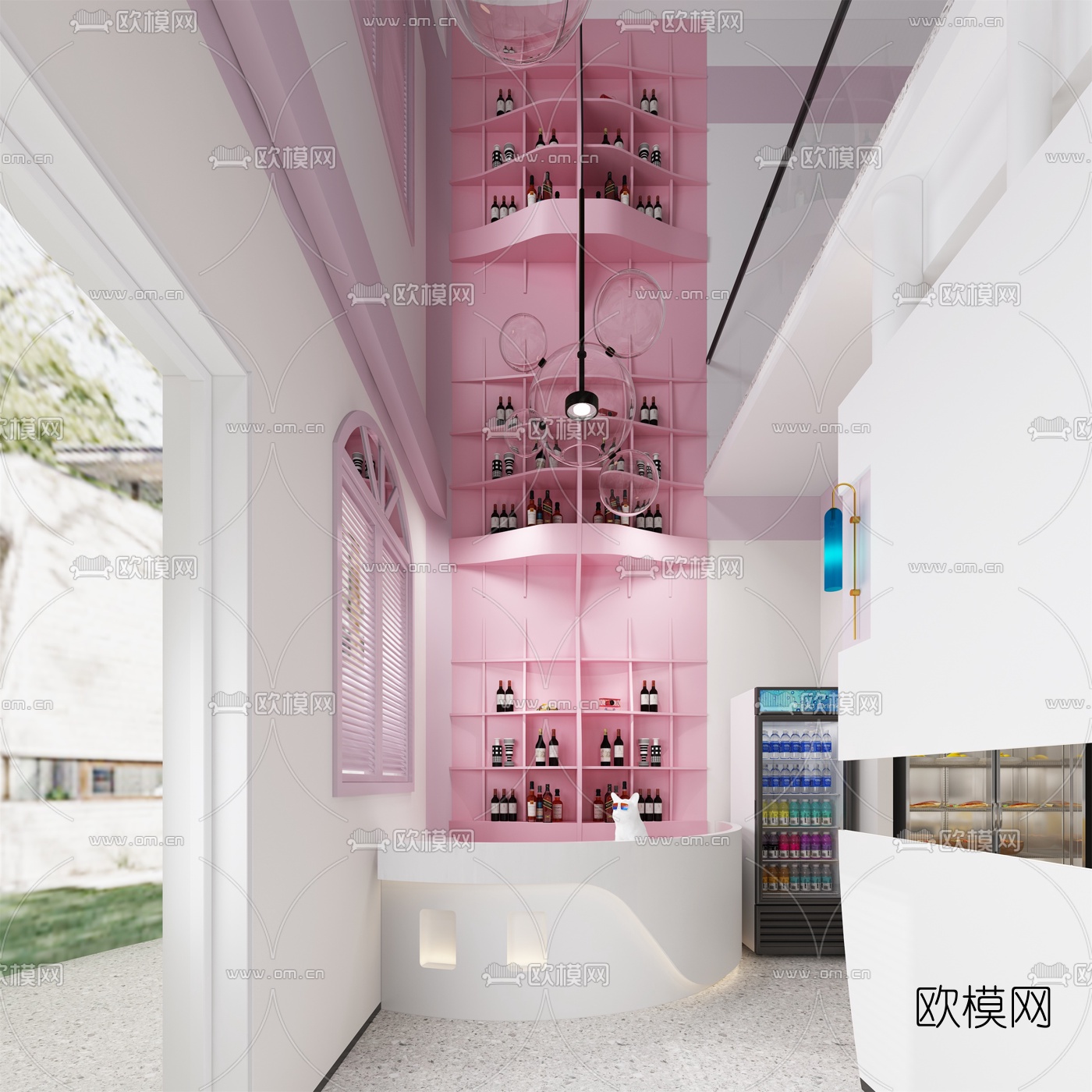 北欧火锅店免费3d模型下载（渲染图4）