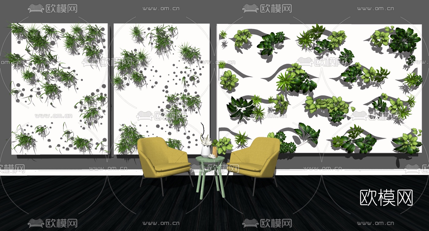 现代布艺休闲椅su模型下载