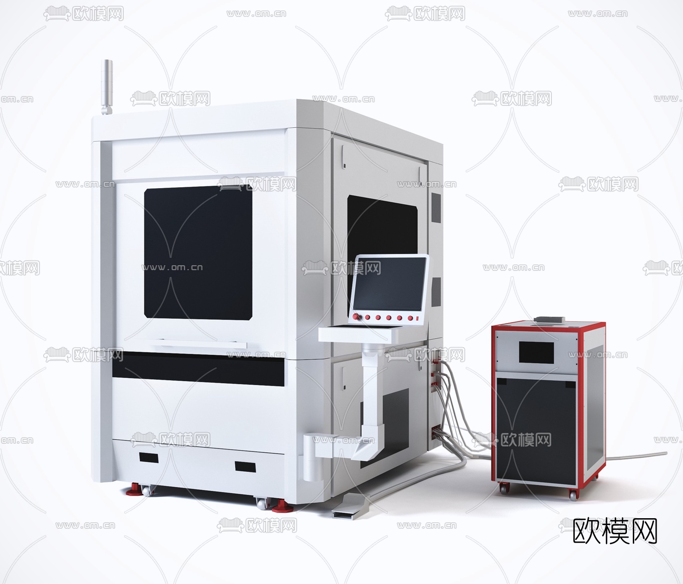 现代数控机器设备3d模型