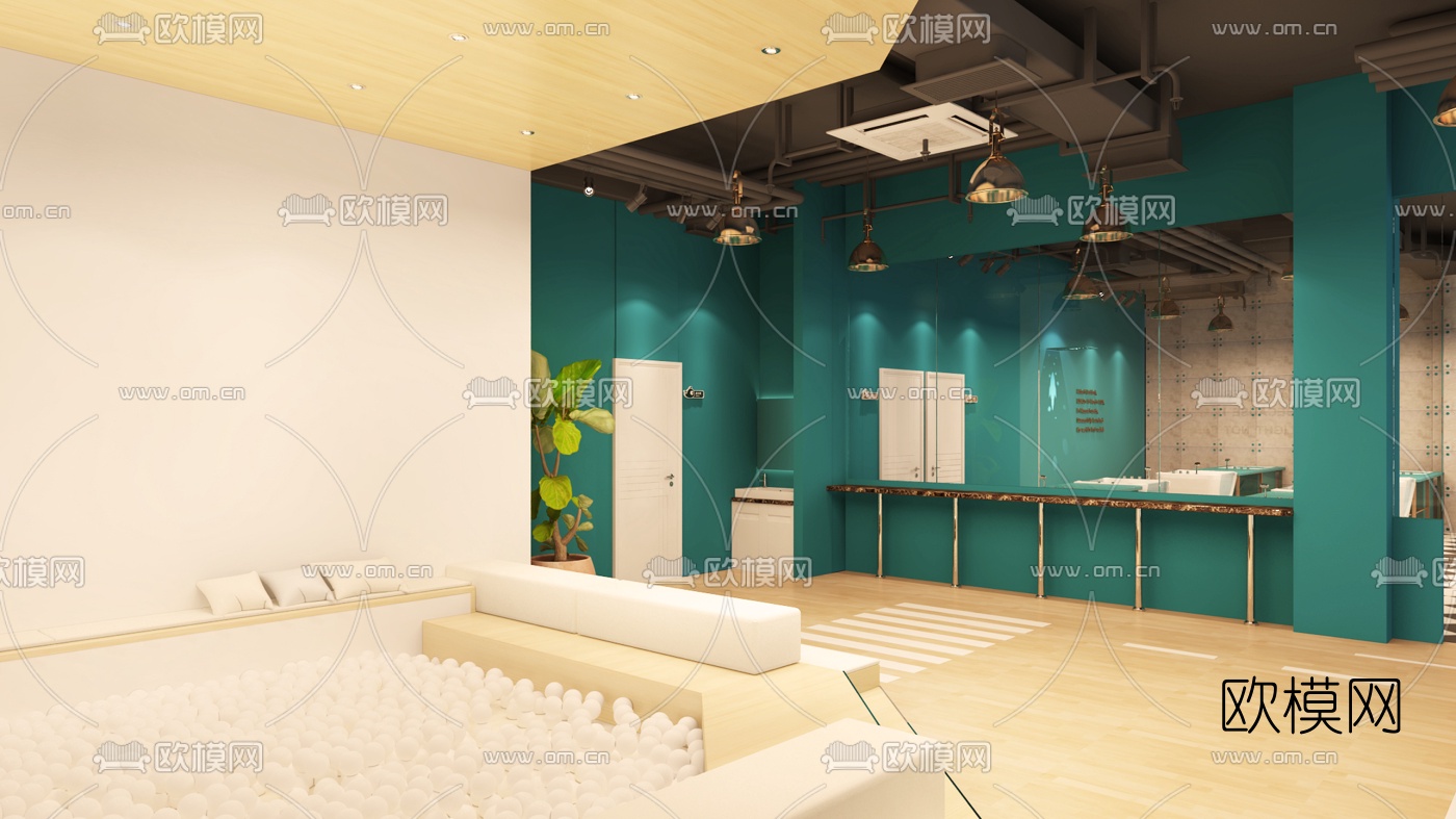 北欧儿童游泳馆免费3d模型下载（渲染图3）